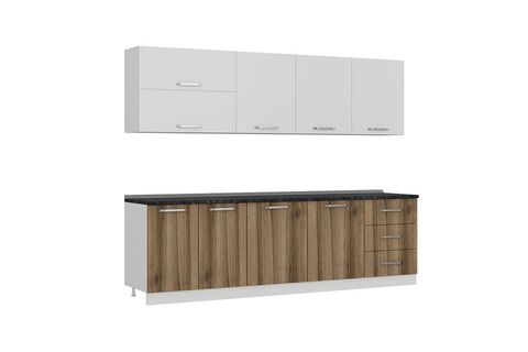 MİNAR EGE 270 CM MUTFAK DOLABI BEYAZ DORE 270-D1