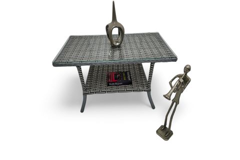 LETRA RATTAN İKİLİ BAHÇE MOBİLYASI, GRİ