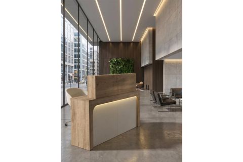 APOLLON LED IŞIKLI KARŞILAMA BANKOSU, SEPET KUMTAŞI, 150 CM ÇEKMECELİ