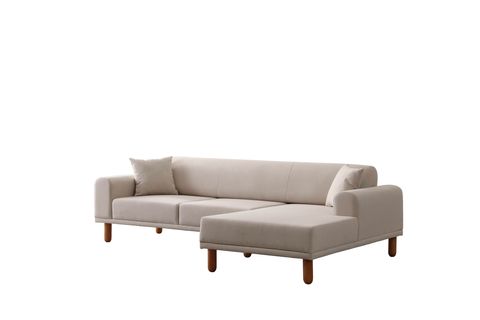 TİERA BOHEM KÖŞE TAKIMI, KREM, SAĞ KÖŞE, PUFLU