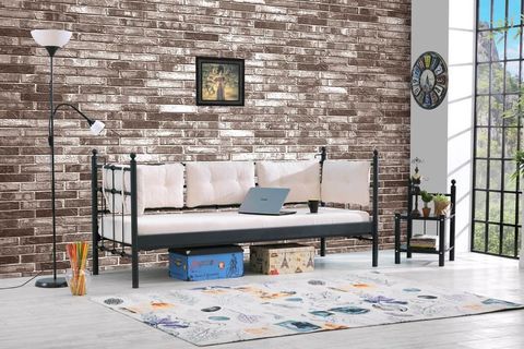 LALAS METAL SOFA SEDİR SİYAH 70X200CM