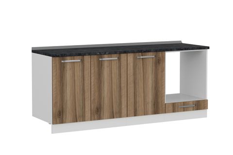 MİNAR 200 CM MUTFAK DOLABI BEYAZ DORE 200-D6-ALT MODÜL