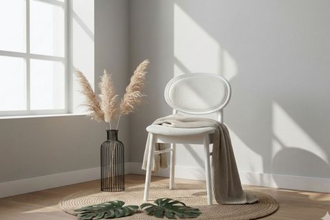 MEDİN LAKE DÖŞEMELİ KAYIN AĞACI SANDALYE, BEYAZ, 2 ADET