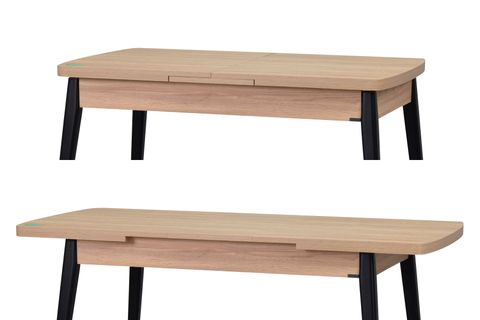 AVANOS AHŞAP AYAK AÇILIR KAPANIR MDF MUTFAK MASASI, 70X120+30 CM, NATUREL SİYAH