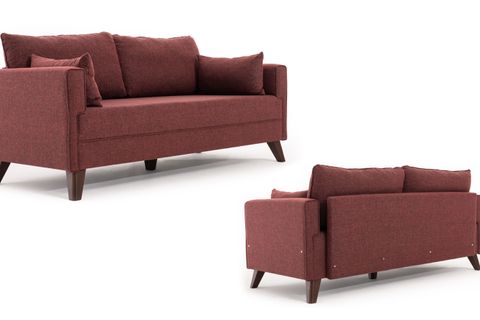 BELLA SOFT YATAKLI ÜÇLÜ KOLTUK, BORDO