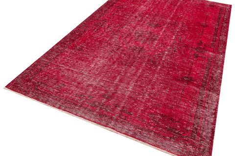 GERÇEK EL DOKUMA KIRMIZI RENKLI VINTAGE HALI 180X276