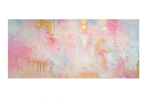 TABLOLIFE PEMBE RÜYALAR YAĞLI BOYA DOKULU TABLO, ÇERÇEVESİZ, 100X150