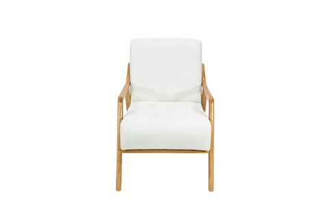 ZEM FAVELA AHŞAP AYAKLI BERJER, BEYAZ