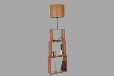 PUZZLE LAMBADER, CEVİZ AYAK, BAMBU SIFIR BİR ABAJURLU