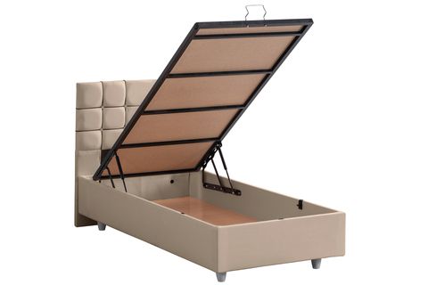 ALMADA BAZA BAŞLIK VE LETTO YATAK SETİ, BEJ, 90X200