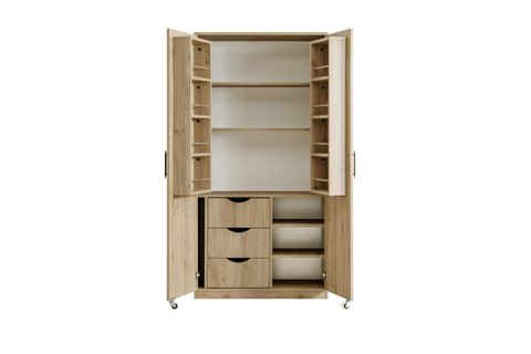 BLESK BÜYÜK ERZAK KİLER MUTFAK DOLABI, CEVİZ, 2 KAPAKLI