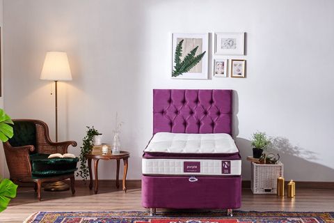 NİRON PURPLE YATAK, PEDLİ FULL ORTA SERT YATAK, 180X200