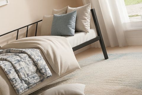 ALCHERA DAYBED METAL KARYOLA, SİYAH, 90X200