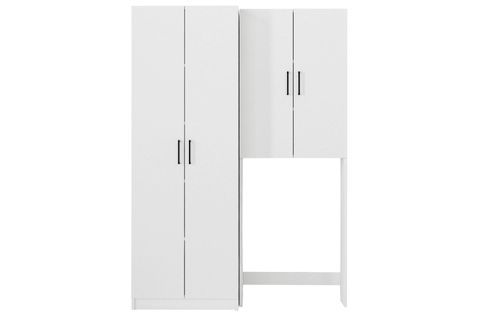 TERNOS TUCO ÇAMAŞIR MAKİNESİ BANYO DOLABI, BEYAZ, 2 KAPAKLI