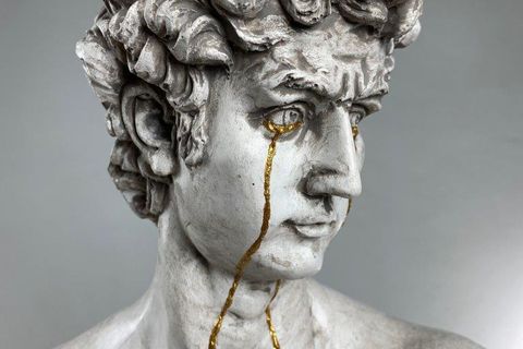 DAVID GOLD TEARS POP ART DEKORATİF ROMA YUNAN HEYKELLERİ
