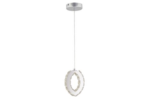 WİCKER TEKLİ LEDLİ AVİZE, KROM