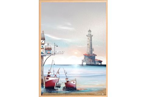DERİN MAVİ PANO SET, 50X70