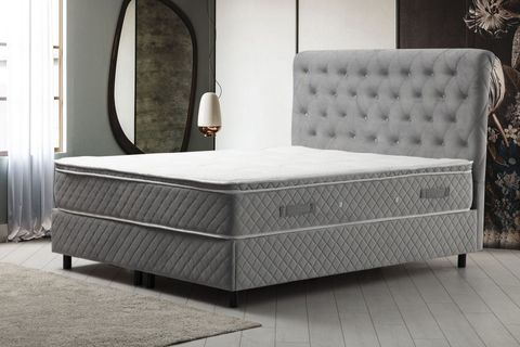 SONATA MİRAY TEK KİŞİLİK BAZA+BAŞLIK+YATAK, GRİ, 90X190