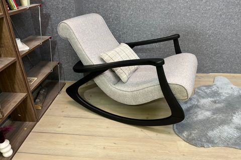 ASEDİA EKOL SALLANAN SANDALYE, GRİ, SİYAH AYAK