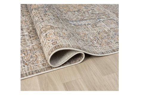 VİNTAGE ESKİTME DESENLİ DOKUMA MAKİNE HALISI, BEJ, 240X320, 10202
