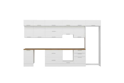 ALVİNKA 390X240 CM KLASİK MEBRAN MUTFAK DOLABI, MB E80S50S60 1 MEBRAN BEYAZ SUNTALAM