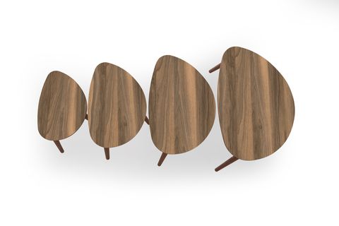 NORA ZİGON SEHPA, DÖRTLÜ, CEVİZ