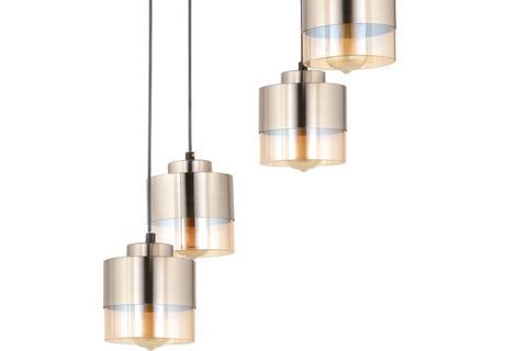 LAMPALUCE RİCO MODERN TASARIM SARKIT AVİZE BEŞLİ SİYAH