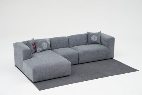 HAKURYU DİKDÖRTGEN KIRLENT, BEYAZ YUVARLAK ETNİK DESEN, 40X60