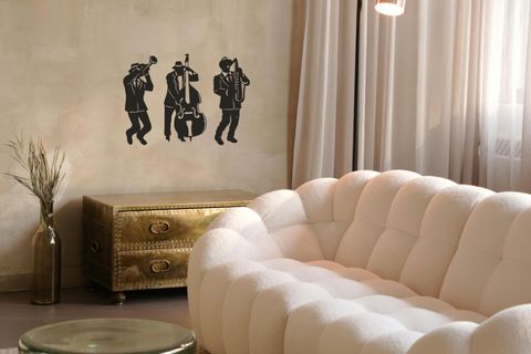 JAZZ YAPAN MÜZİSYENLER LAZER KESİM TABLO, 47X39