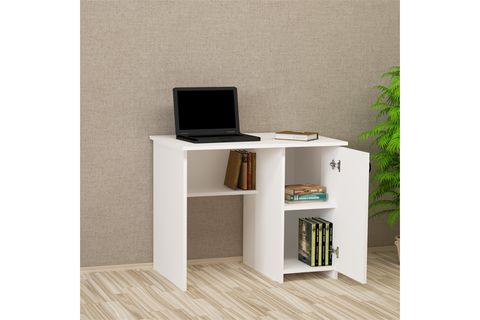 KALENDER DEKOR MATEO BİLGİSAYAR VE ÇALIŞMA MASASI, BEYAZ, 90 CM, MT01
