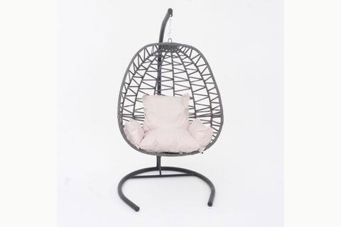 MAKROME TEK KİŞİLİK BAHÇE SALINCAĞI, ANTRASİT KREM