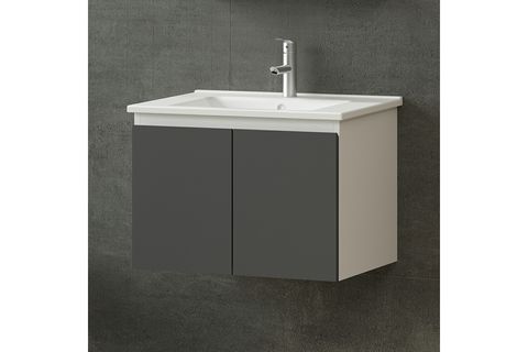 NİKA BANYO DOLABI ALT 65CM AS2K ETJ BEYAZ ANTRASİT
