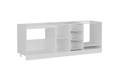 MİNAR 220 CM MUTFAK DOLABI BEYAZ DORE 220-D4-ALT MODÜL