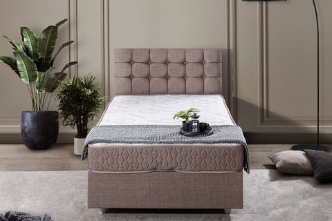 VENEDİK BAZA BAŞLIK LETTO YATAK SETİ, KAHVERENGİ, 100X200