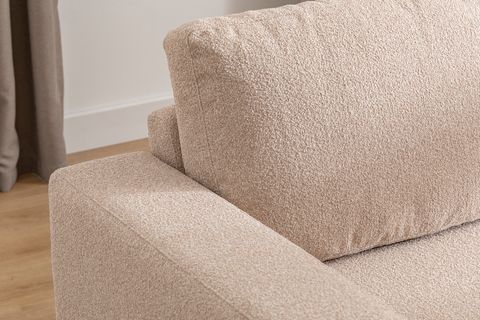 MERLİN MİNİ KÖŞE KOLTUK, CEVİZ AYAK, İNCE KOL, RECYCLED KUMAŞ, CAPPUCİNO