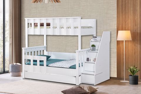 DİVA AYRILABİLİR YAVRULU RANZA, BEYAZ, 100X200