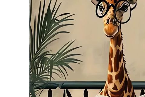 GİRAFFE BASKILI DOKUMA TABAN HALI, 188 YNG, 100X150 CM