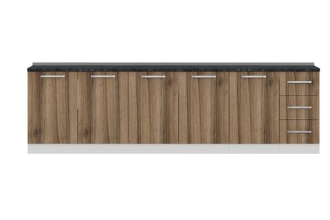 MİNAR 290 CM MUTFAK DOLABI BEYAZ DORE 290-D2-ALT MODÜL