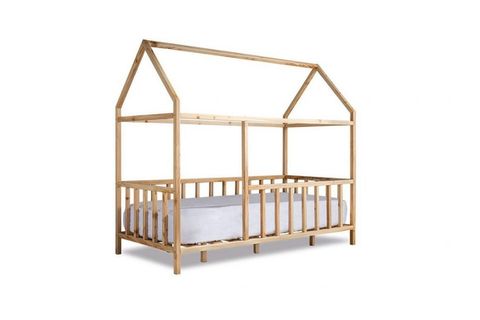 LOVELY ÇATILI MONTESSORİ KARYOLA, CEVİZ, 80X180