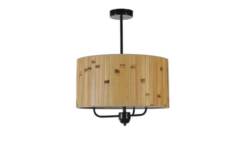 BAMBU 02 ABAJURLU ÜÇLÜ SARKIT AVİZE
