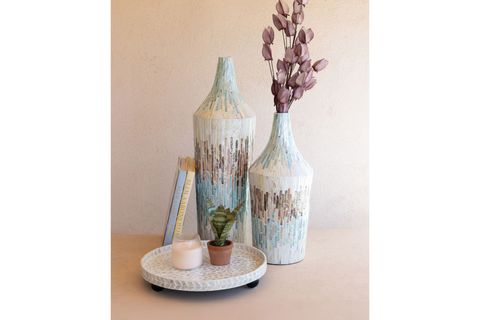 THE MİA SEDEF VAZO, 22X51 CM TLC0109