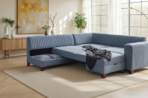 BERLİN KÖŞE KOLTUK, GRİ, SOL KÖŞE