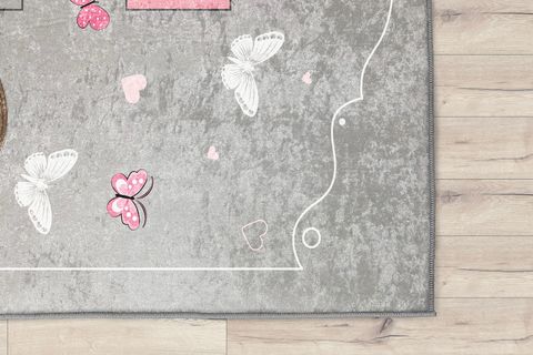 SEVİMLİ KIZ KEDİ VE SEKSEK OYUN HALISI 100X150