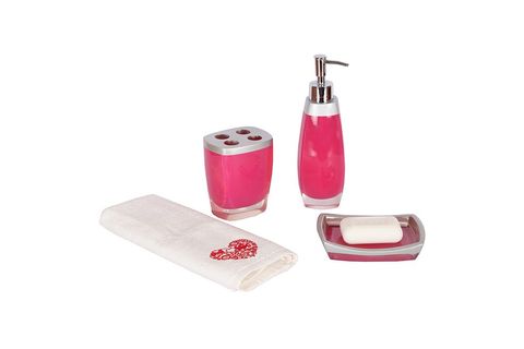 ÜÇLÜ BANYO SETİ PEMBE
