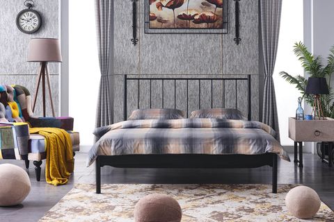 FALEZ ST METAL KARYOLA, SİYAH, 120X200