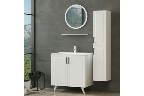 SANYA BANYO DOLABI AY2K125, BEYAZ, 100CM