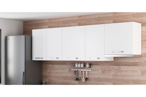 MİNAR 255 CM MUTFAK DOLABI BEYAZ 255-B5-ÜST MODÜL