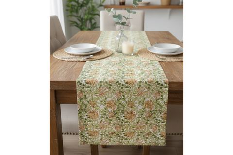 YASEMİN BAHÇESİ PAMUKLU MASA RUNNER, 0040 50X150