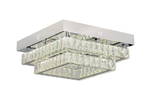 MODİNA 2 KATLI LEDLİ AVİZE, KROM