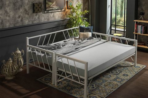 GLORY DAYBED YAVRULU METAL KARYOLA, BEYAZ, 90X190